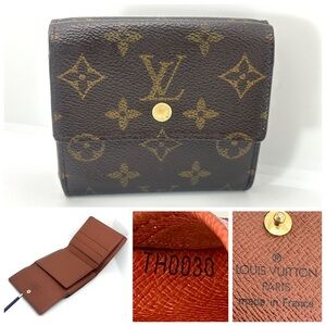 Authentic Louis Vuitton monogram Elise compact wallet good condition